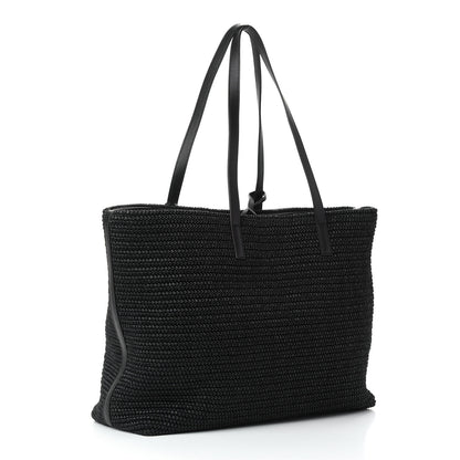 Saint Laurent Raffia Tote Black 3 of 9