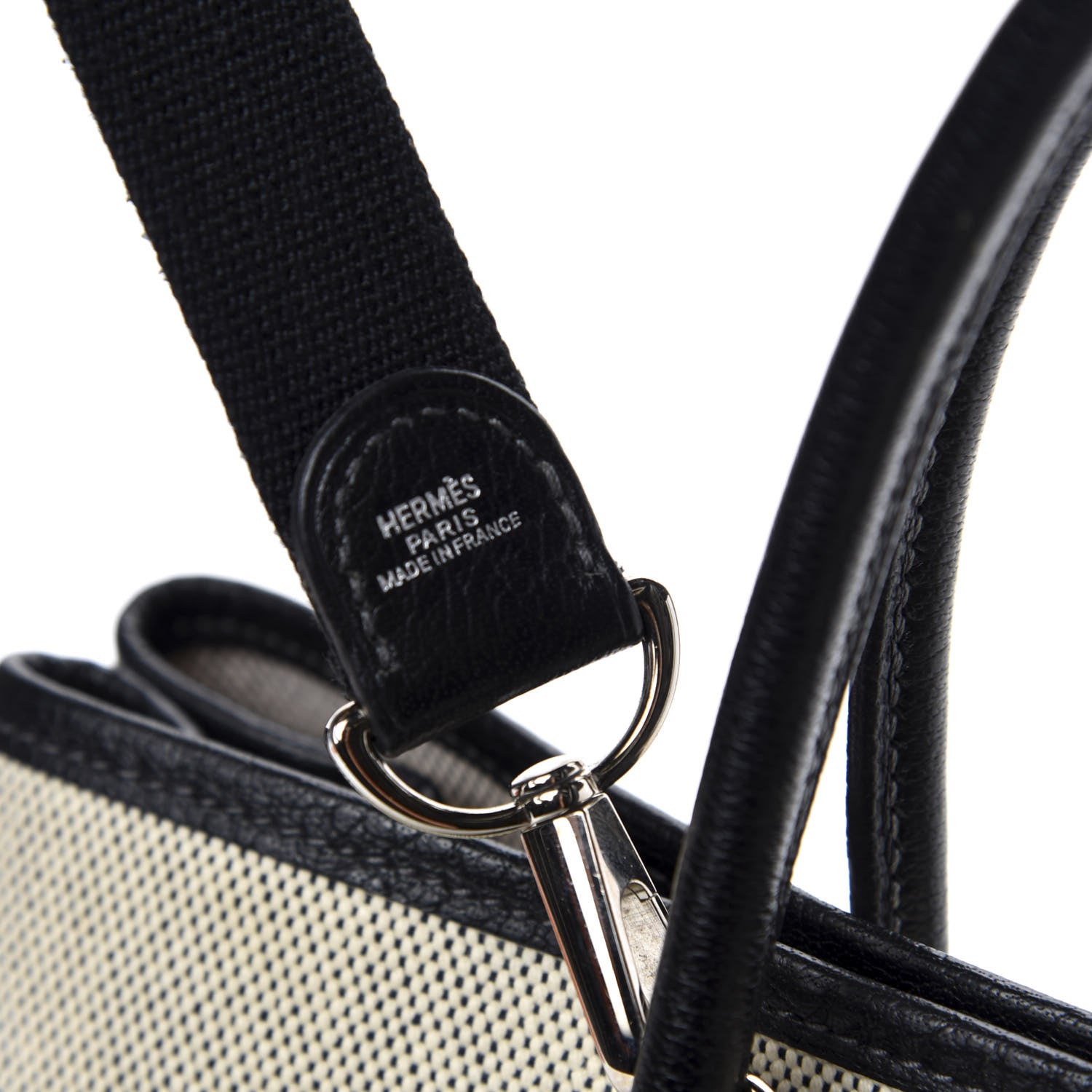 Hermes Twill D H Negonda Garden Party 30 TPM Ecru Black 8 of 9