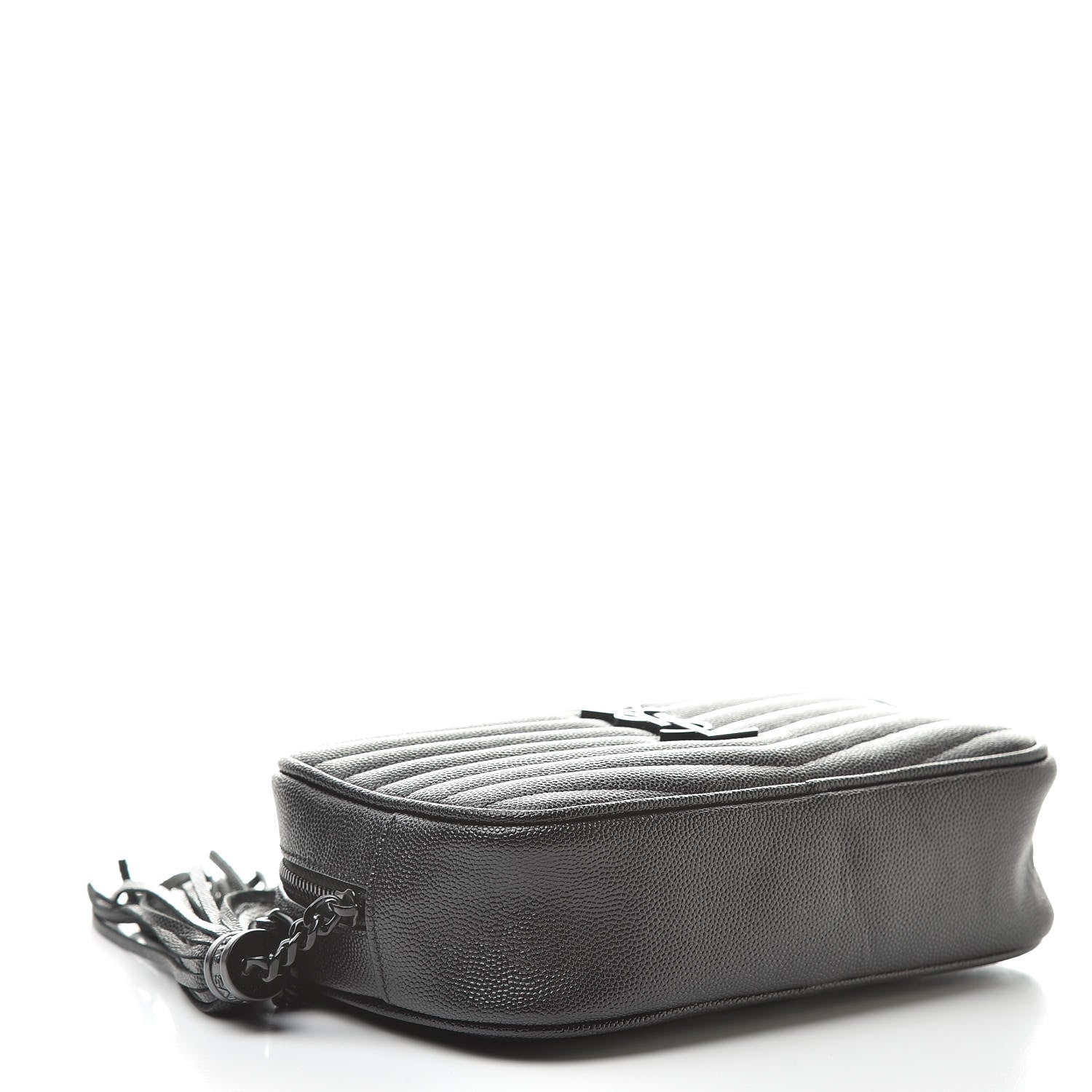 Saint Laurent Grain De Poudre Matelasse Monogram Mini Lou Camera Bag Black 4 of 11