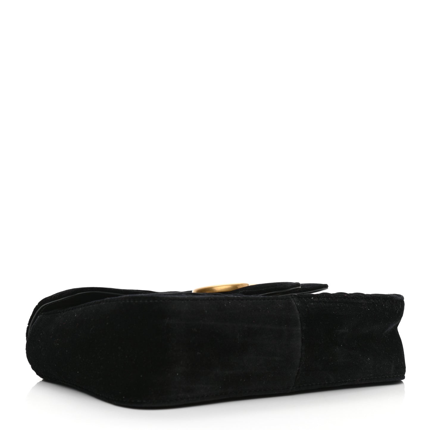 Velvet Matelasse Small GG Marmont Shoulder Bag Black