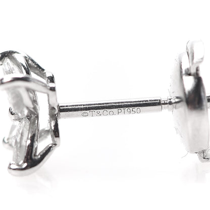 Tiffany Platinum Diamond .70ct Victoria Earrings 4 of 5