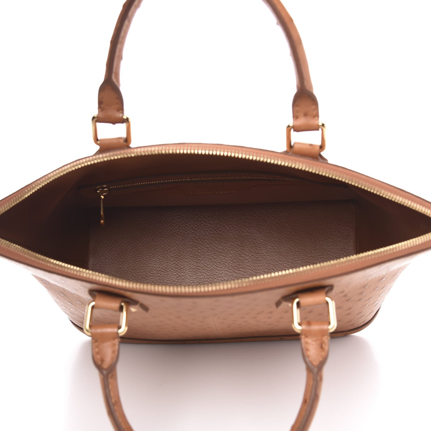 Louis Vuitton Ostrich Lockit MM Cognac 5 of 10