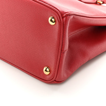 Prada Saffiano Small Galleria Double Zip Tote Fuoco 9 of 9