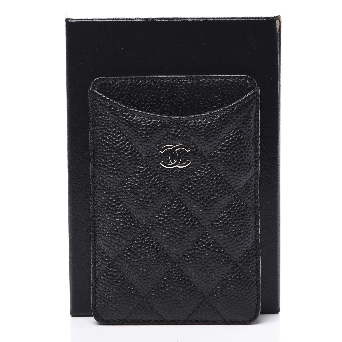 Caviar Quilted iPhone Case Black