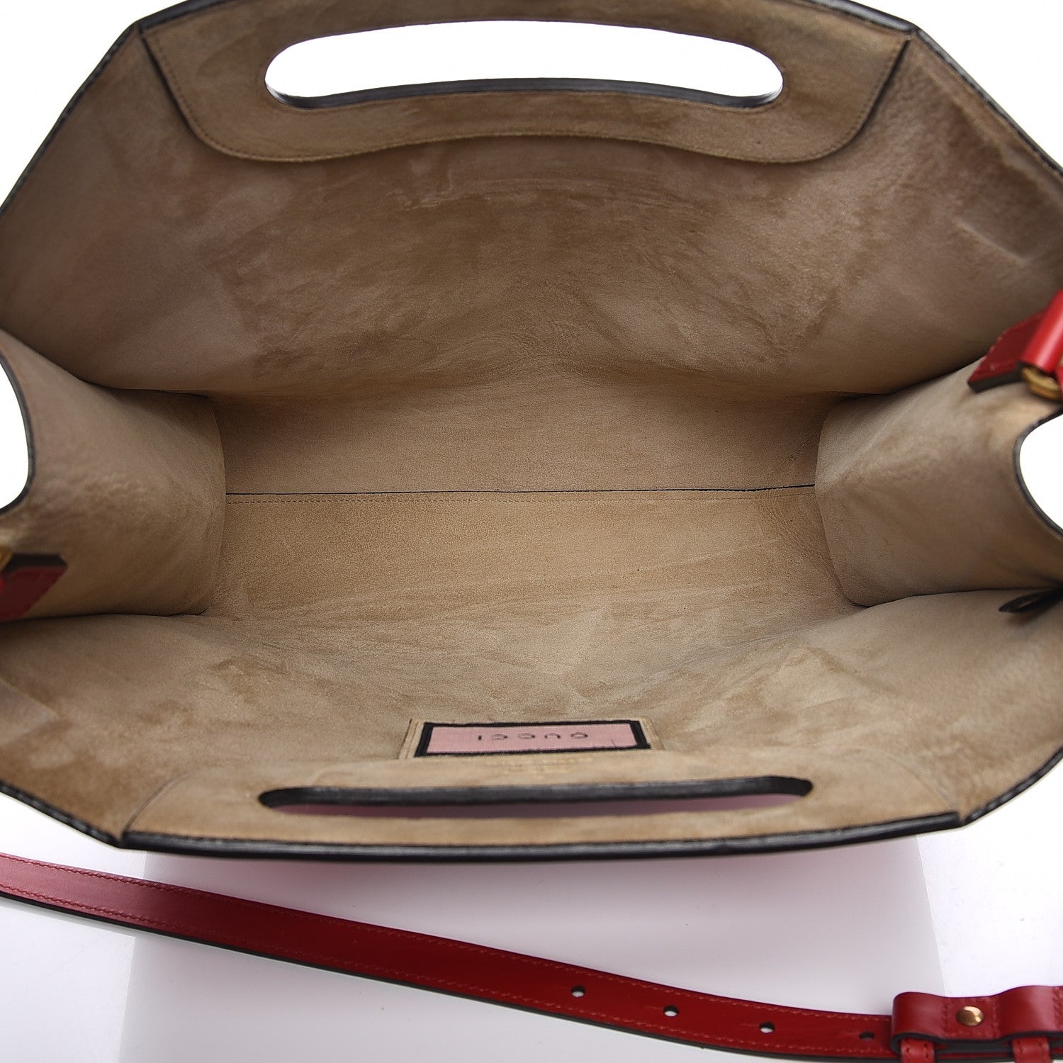 Gucci Calfskin GucciGhost Real Medium XL Tote Hibiscus Red 5 of 11