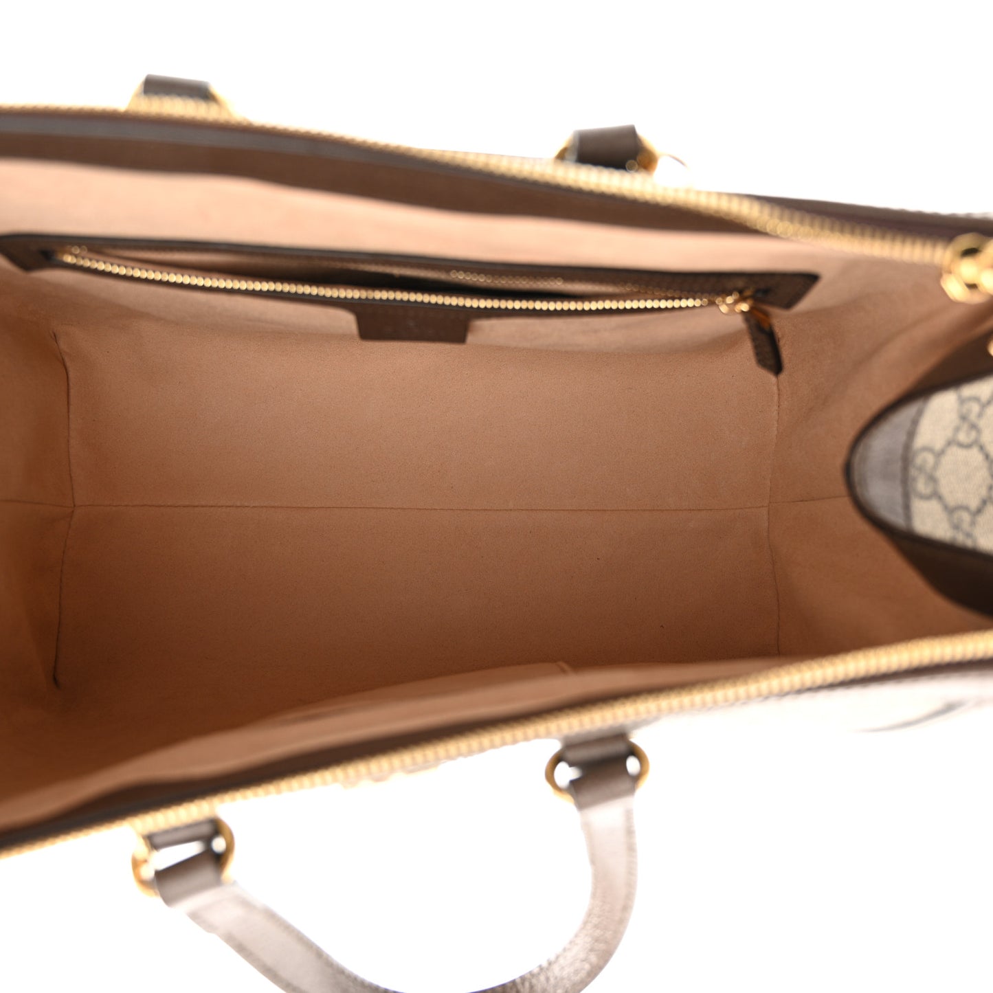 GG Supreme Monogram Web Medium Ophidia Tote Bag Brown