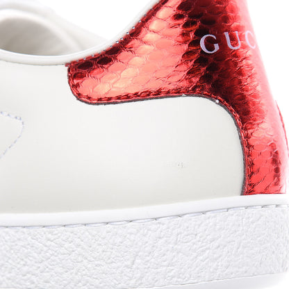 Gucci Calfskin Ayers Web Womens Ace Bow Lace Sneakers 34.5 White 10 of 12