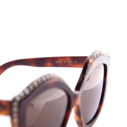 Gucci Crystal Cat Eye GG0118S Sunglasses Havana Brown 5 of 8