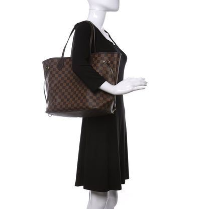 Louis Vuitton Damier Ebene Neo Neverfull MM Rose Ballerine 2 of 11