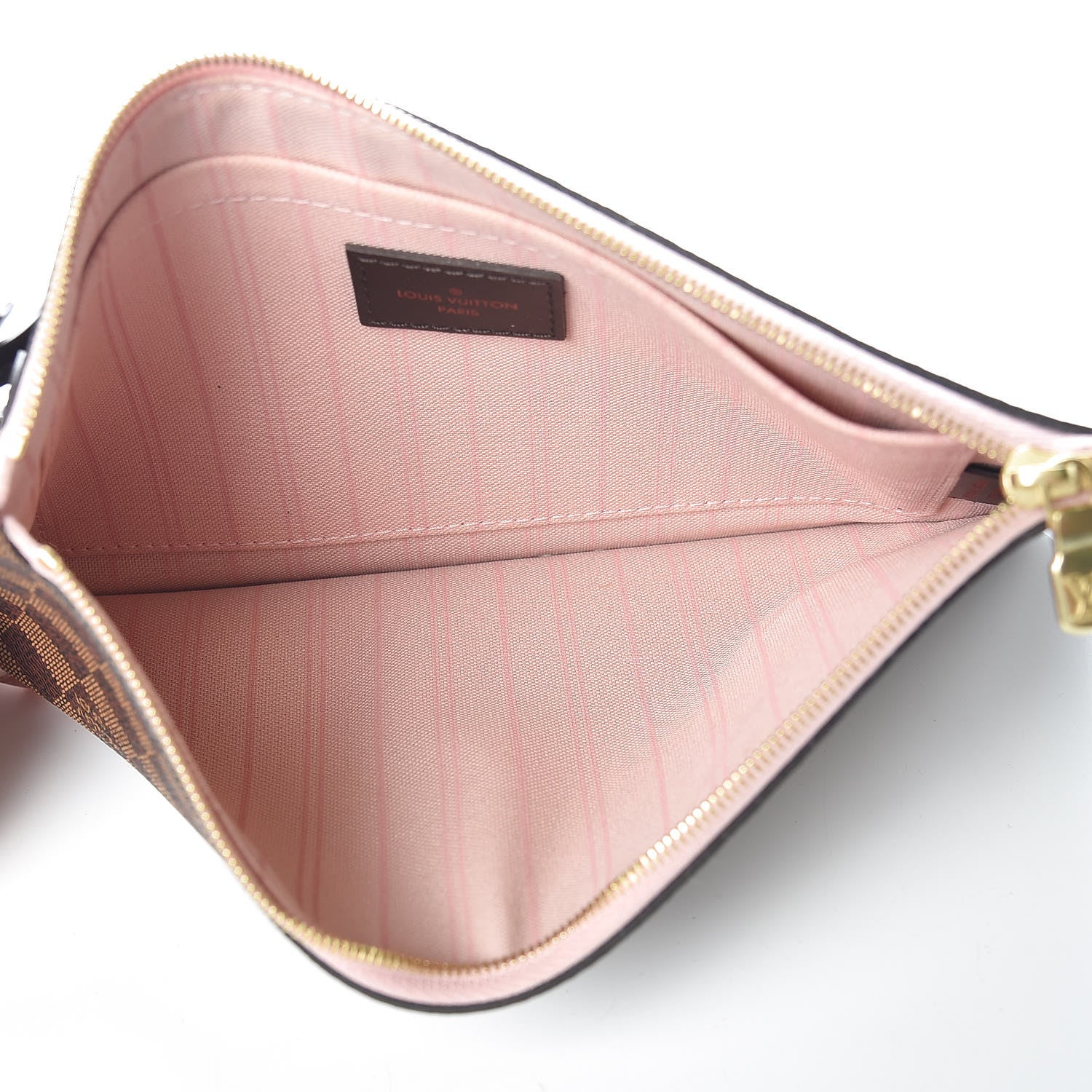 Louis Vuitton Damier Ebene Neverfull MM GM Pochette Rose Ballerine 5 of 8