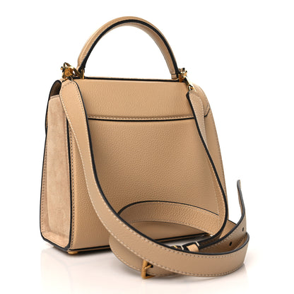 Salvatore Ferragamo Grained Calfskin Suede Small Boxyz Dune 3 of 9