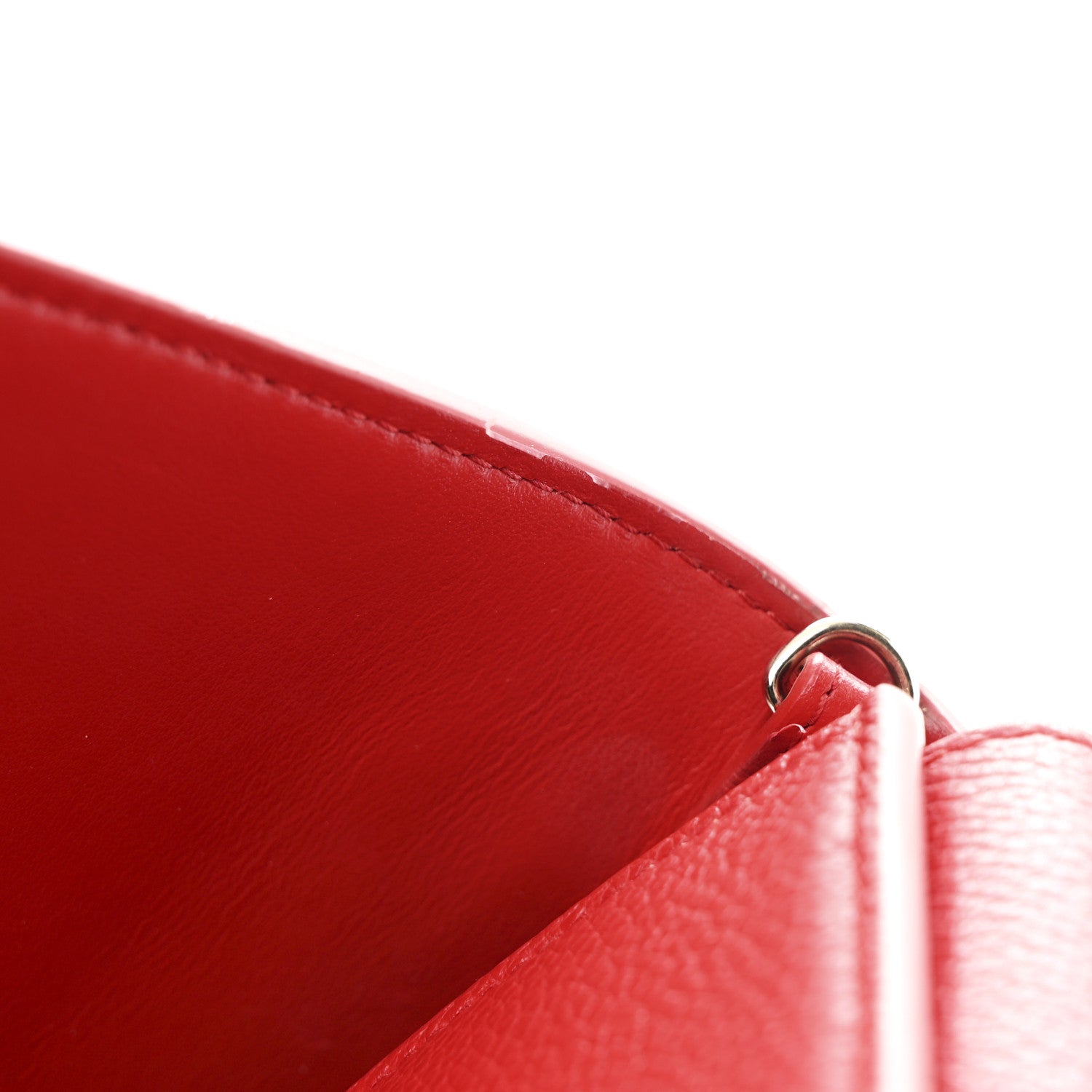 Christian Louboutin Calfskin Spikes Loubinthesky Paloma Clutch Red 13 of 13