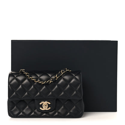 Chanel Lambskin Quilted Mini Rectangular Flap Black 11 of 11
