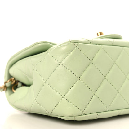 Chanel Lambskin Quilted Mini Pearl Crush Flap Light Green 9 of 10