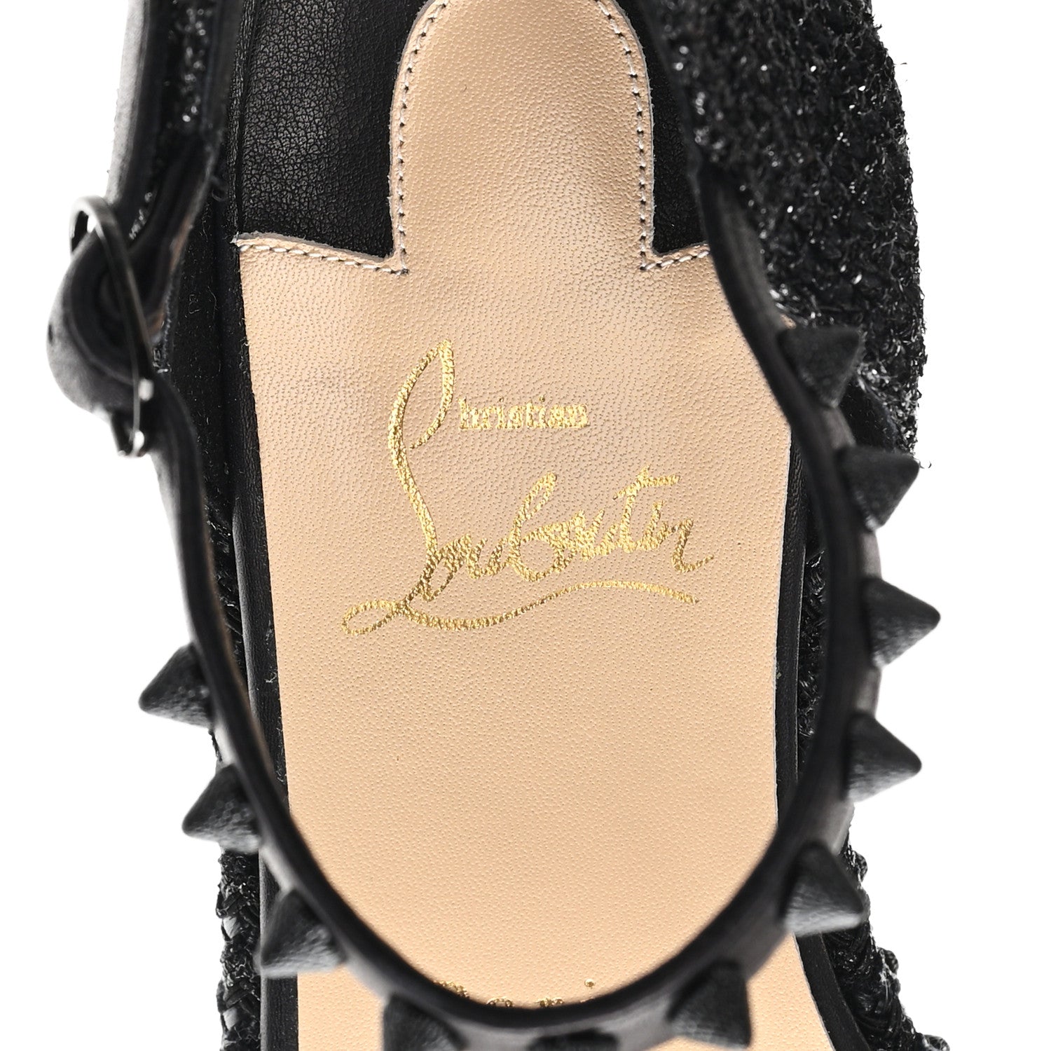 Christian Louboutin Calfskin Lata 60 Sandals 38 Black 8 of 9