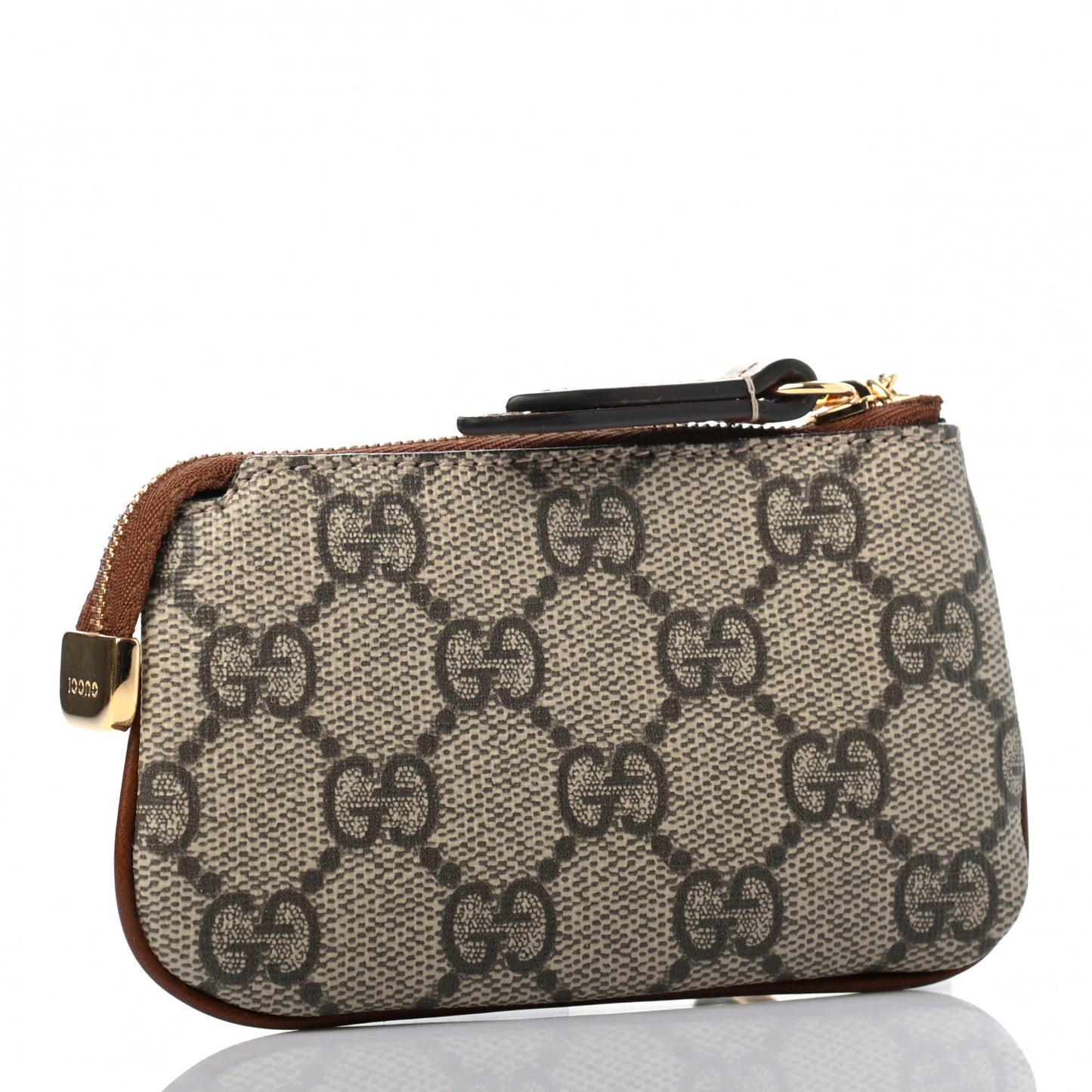 GG Supreme Monogram Key Case Brown