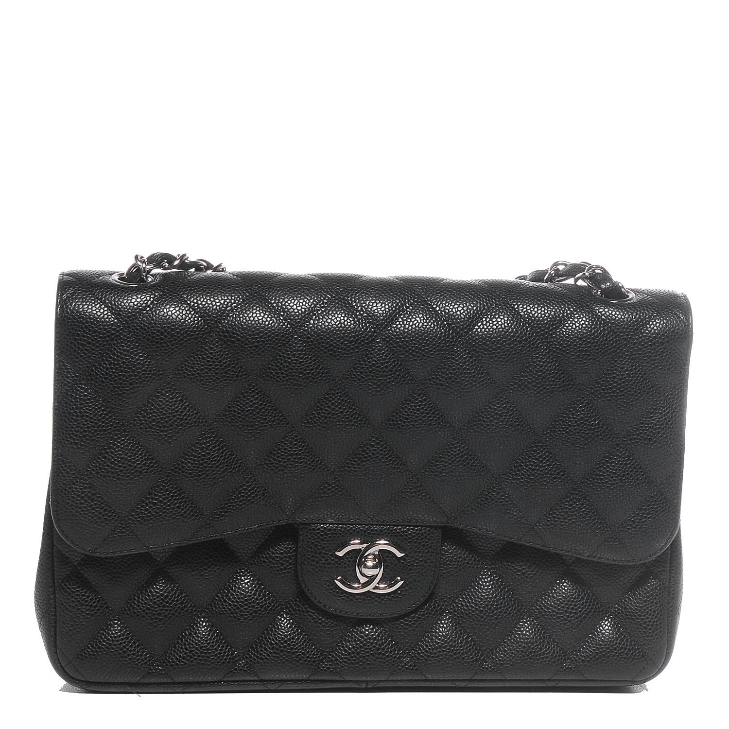Chanel Caviar Quilted Jumbo Double Flap Black 1 of 7