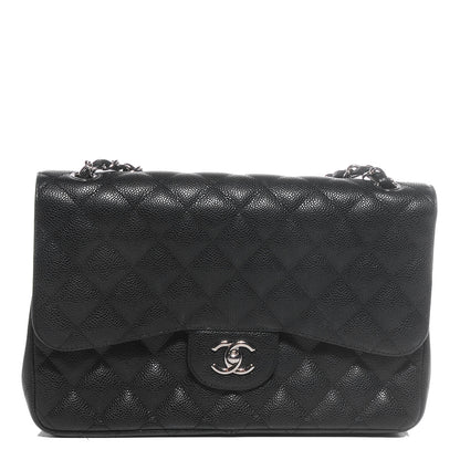 Chanel Caviar Quilted Jumbo Double Flap Black 1 of 7