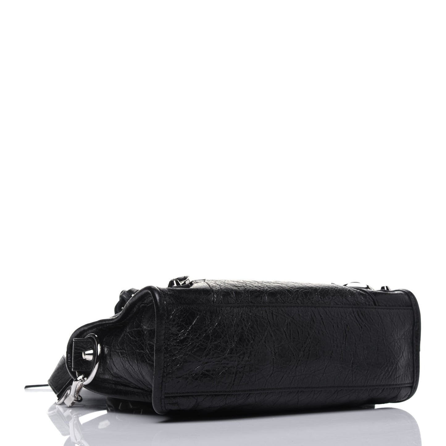 Agneau Classic Silver Hardware Mini City Black