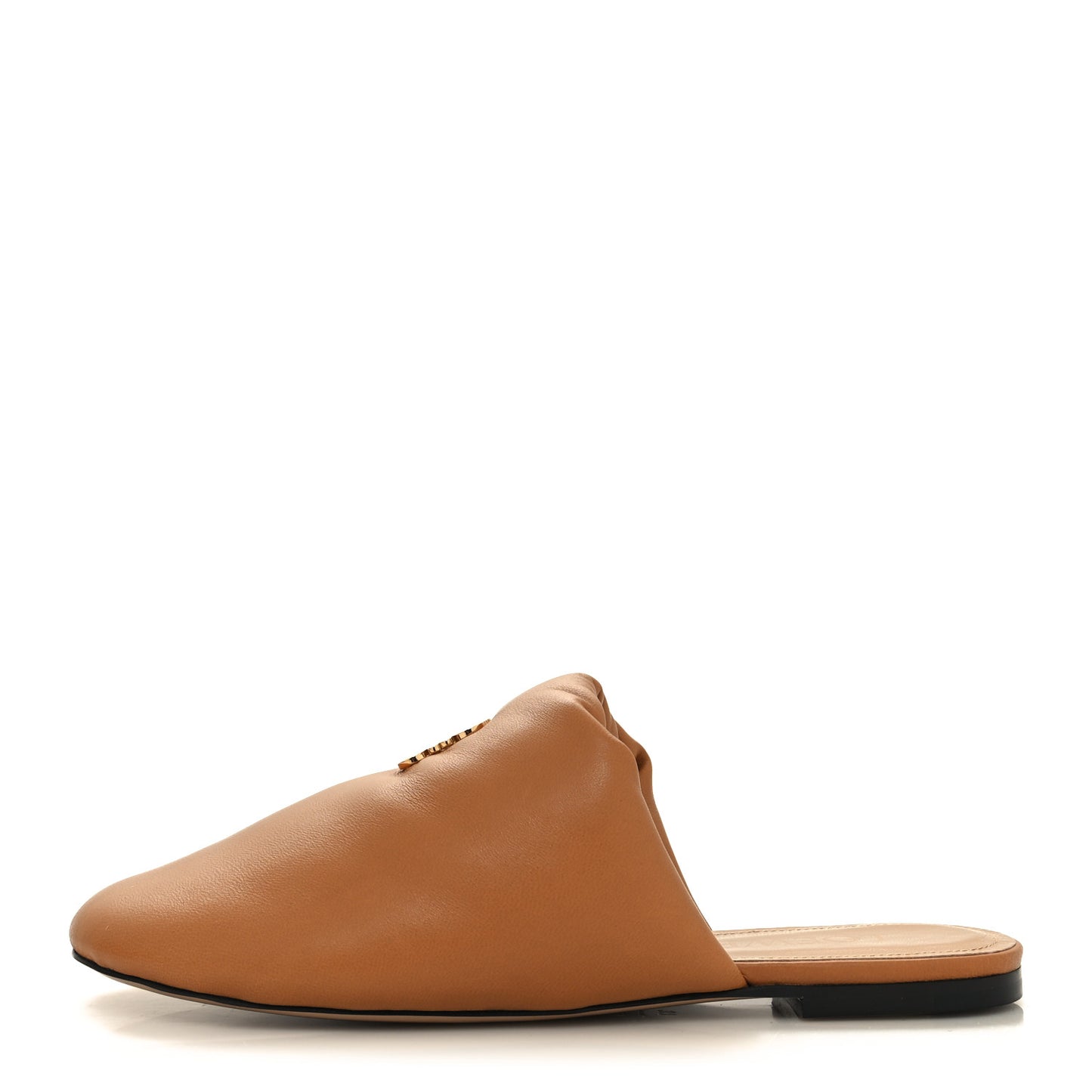 Lambskin Anagram Padded Mules 37 Warm Desert