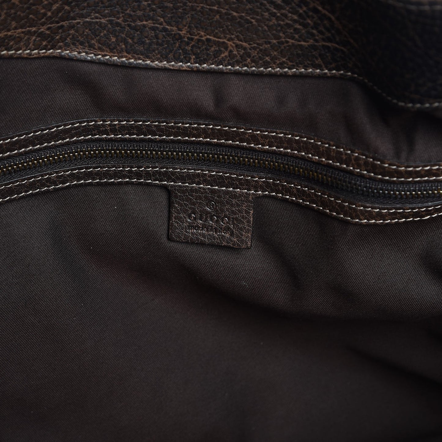 Guccissima Large New Pelham Shoulder Bag Dark Brown