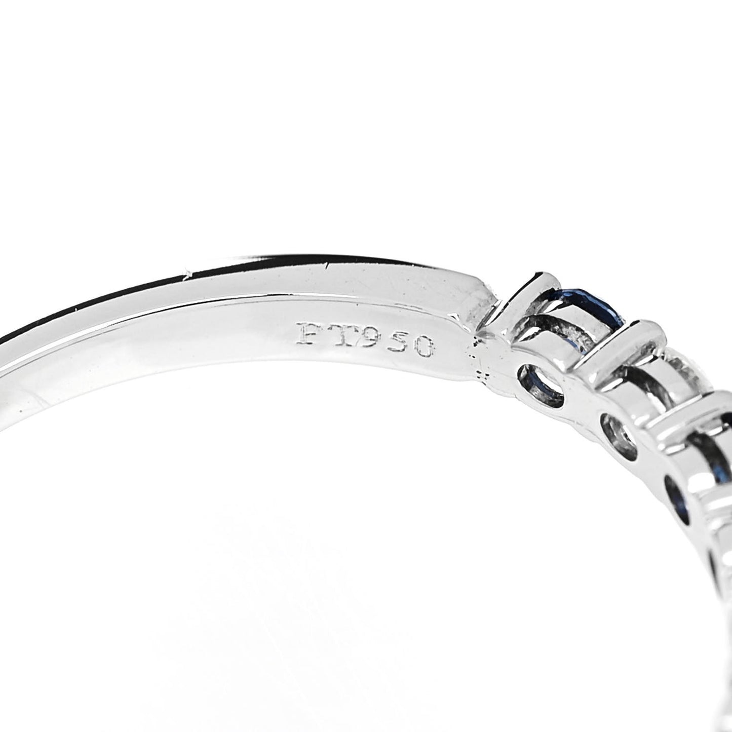Platinum Diamond Blue Sapphire Embrace Ring 53 6.25