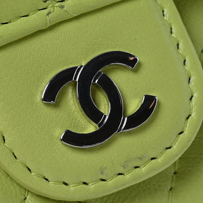 Chanel Lambskin Quilted Flap Card Holder Wallet Yellow 10 of 11