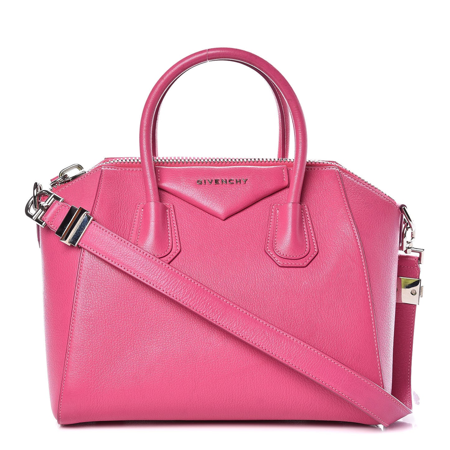 Sugar Goatskin Small Antigona Fuchsia