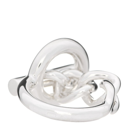 Hermes Sterling Silver GM Croisette Ring 52 6 3 of 7