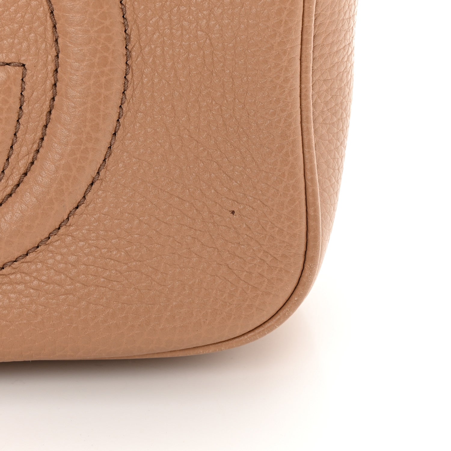 Gucci Pebbled Calfskin Small Soho Disco Bag Camelia 16 of 16