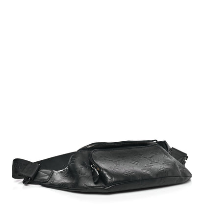 Louis Vuitton Calfskin Monogram Shadow Rush BumBag Black 4 of 9