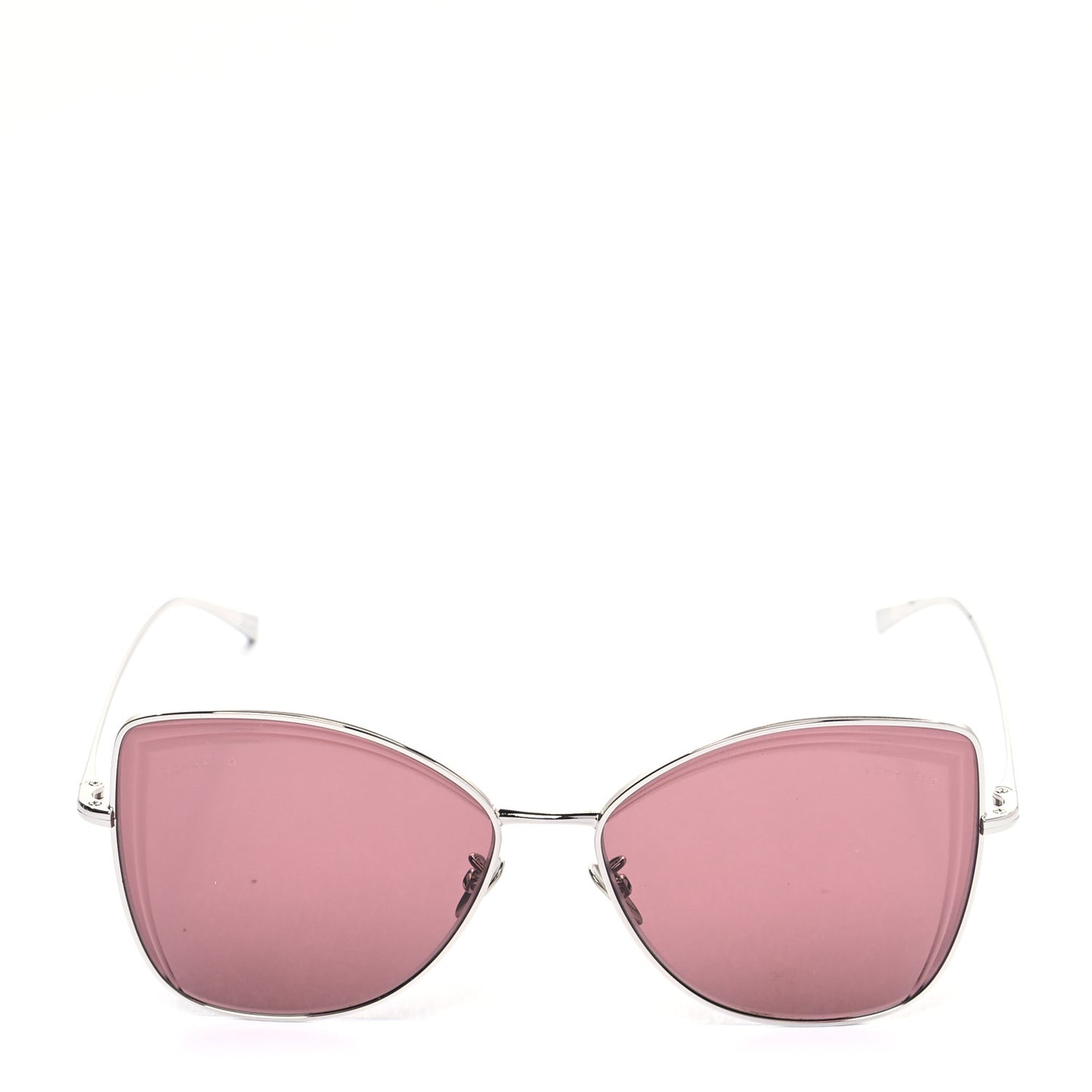 Metal Butterfly Sunglasses 4253 Silver Pink
