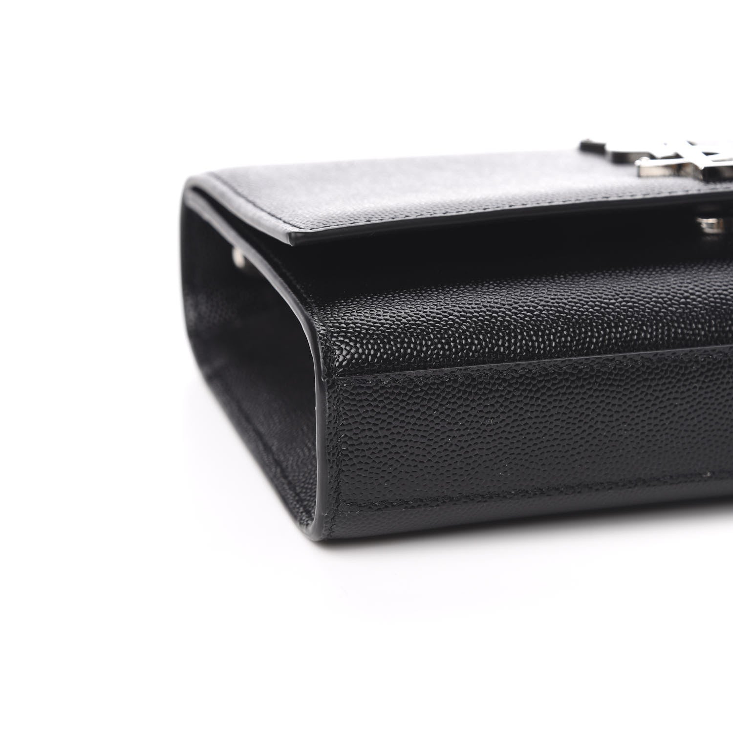 Saint Laurent Grain De Poudre Small Monogram Kate Satchel Black 7 of 9