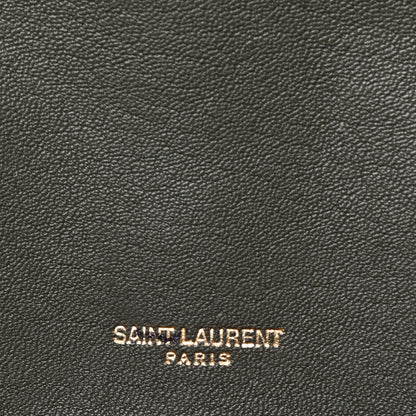 Saint Laurent Sheepskin Matelasse Chevron Monogram Medium College Bag Military Green 6 of 10