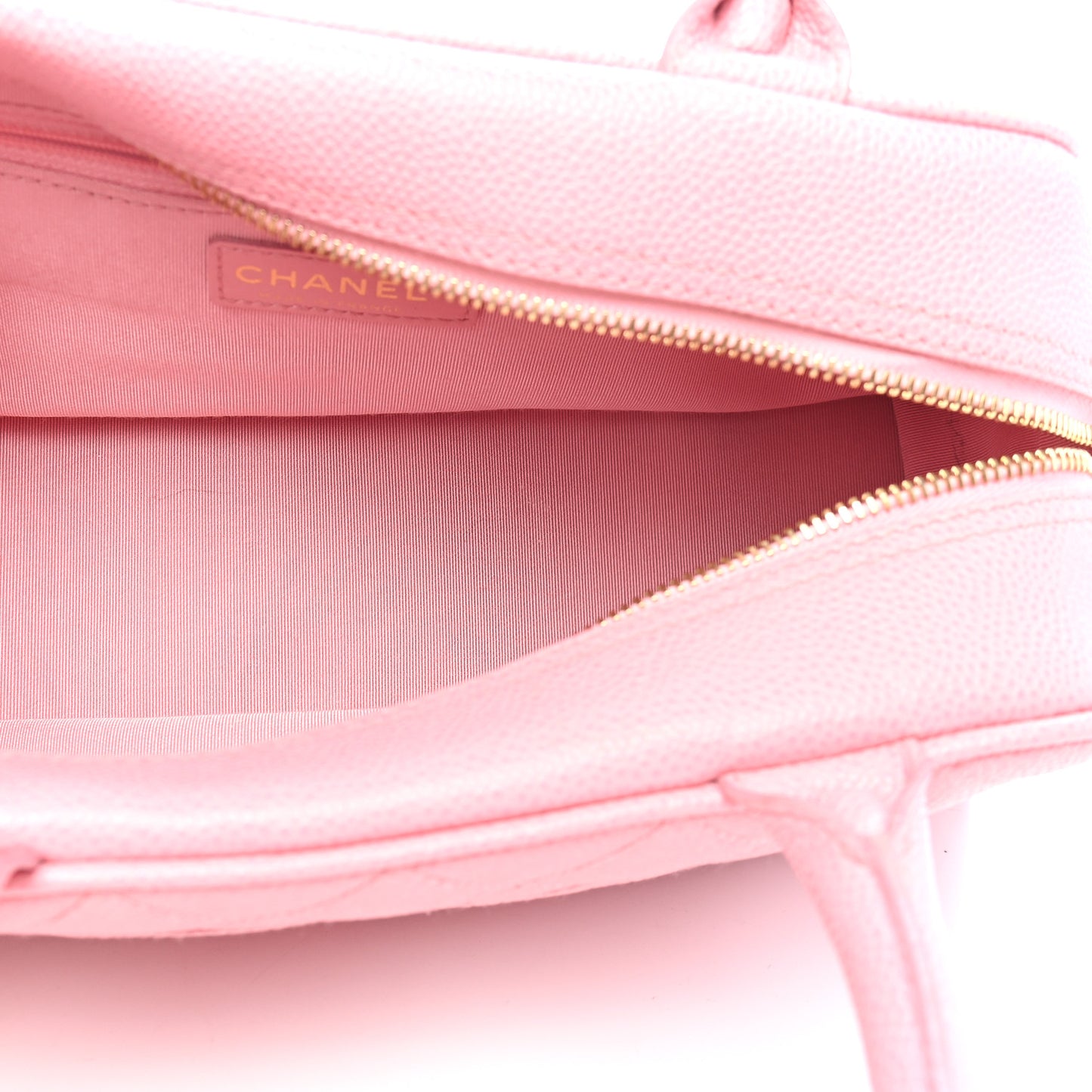 Caviar Quilted Small Bowler Pink