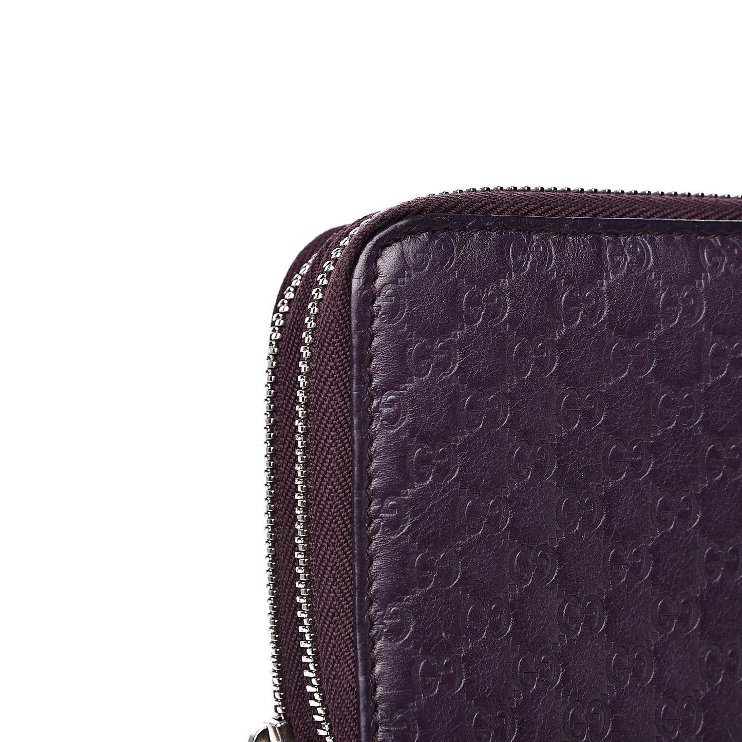 Microguccissima Zip Around Wallet Purple