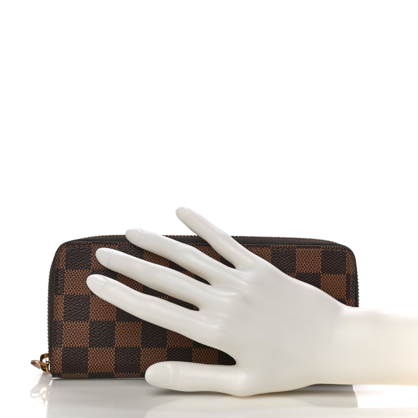 Damier Ebene Clemence Wallet Rose Ballerine