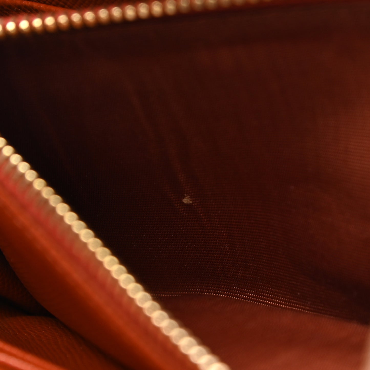 Saffiano Metal Zip Around Wallet Rame