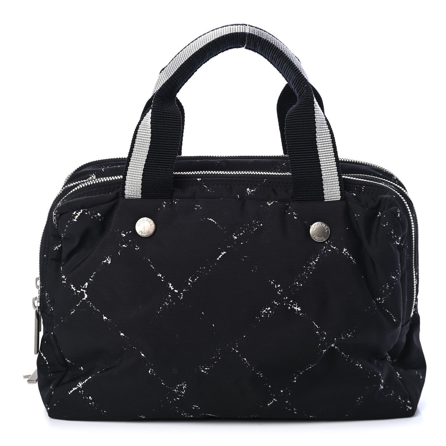Nylon Travel Duffel Bag Black