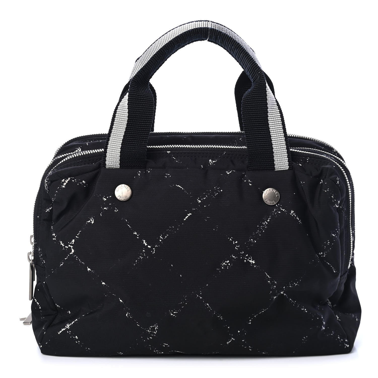 Chanel Nylon Travel Duffel Bag Black 1 of 5
