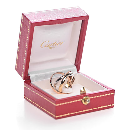 Cartier 18K Pink Yellow White Gold Small Trinity Ring 50 5.25 7 of 7