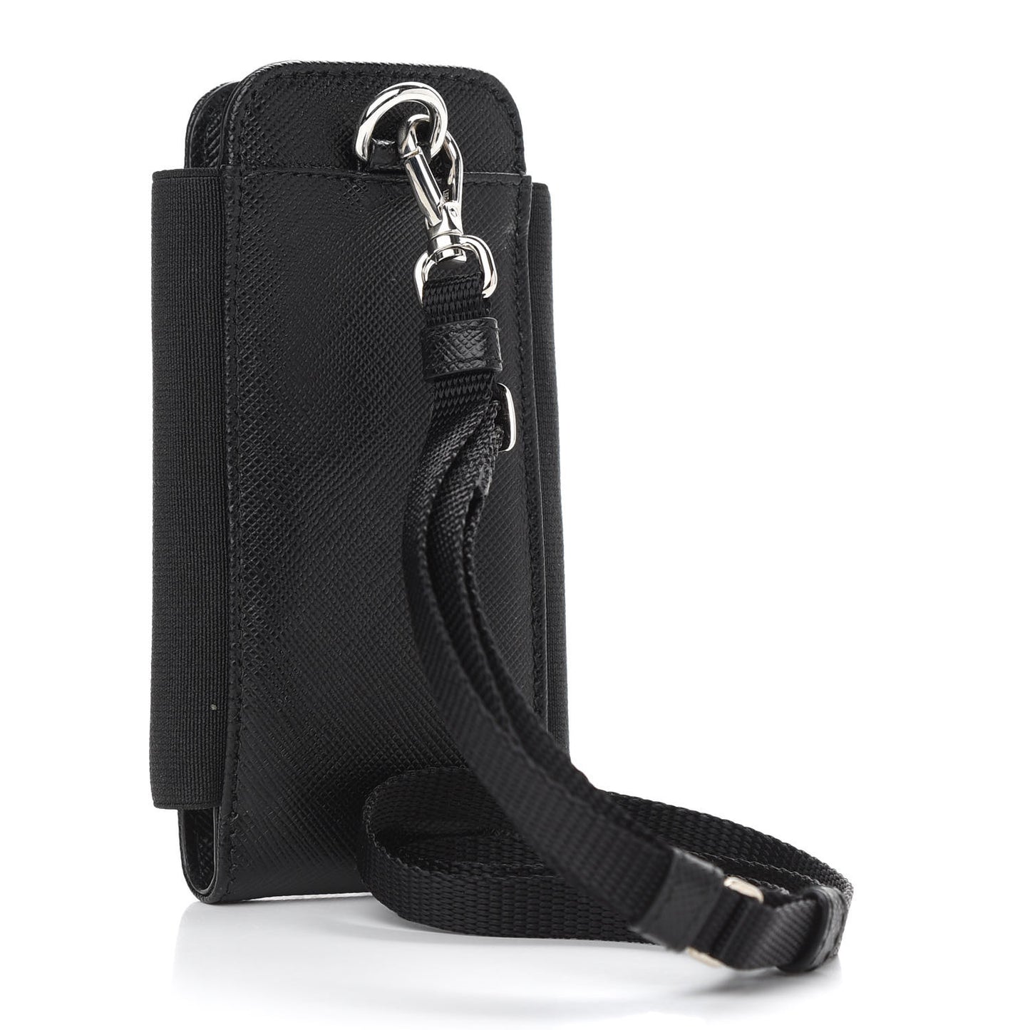 Saffiano Phone Case Pouch Black