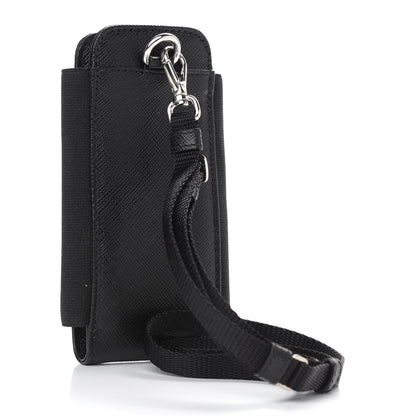 Prada Saffiano Phone Case Pouch Black 3 of 8