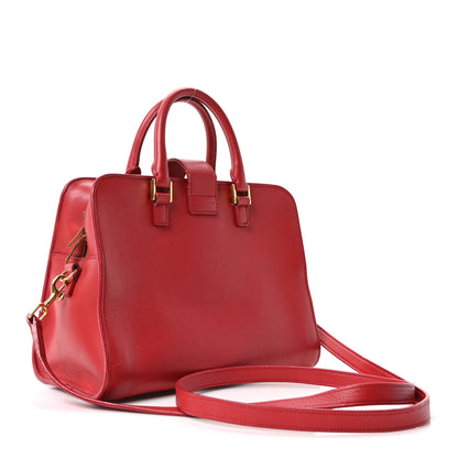 Saint Laurent Calfskin Baby Monogram Cabas Red 3 of 10