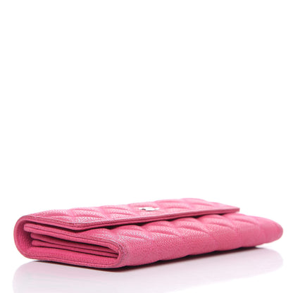 Chanel Iridescent Caviar Quilted Large Flap Wallet Pink 4 of 13