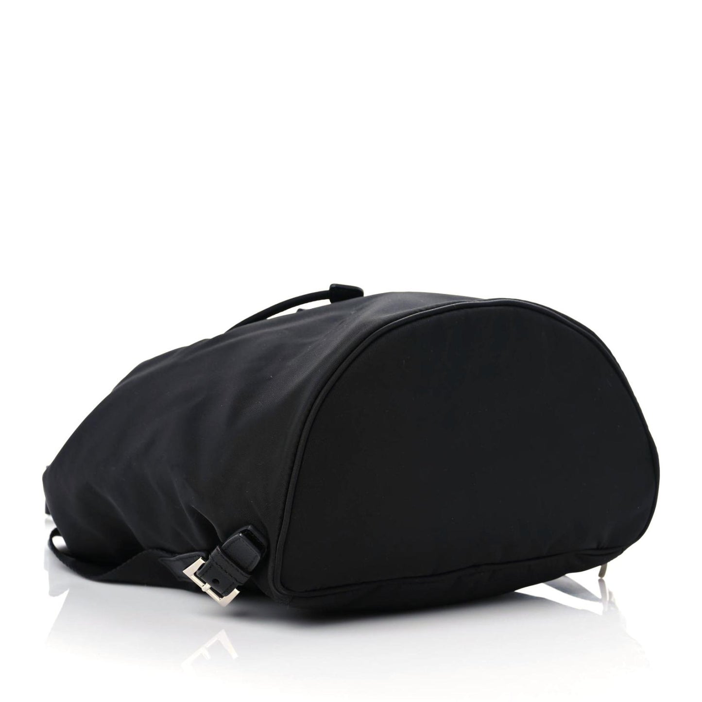 Nylon Vela Saffiano Small Cinch Backpack Black