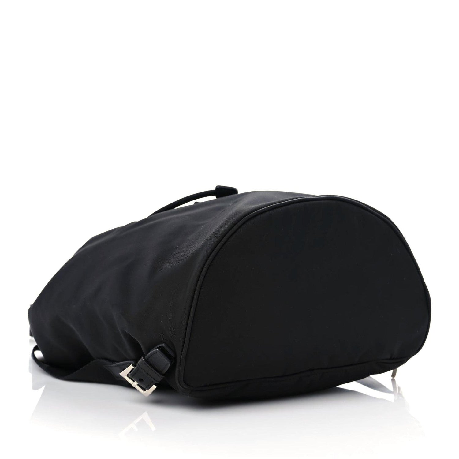 Prada Nylon Vela Saffiano Small Cinch Backpack Black 4 of 9