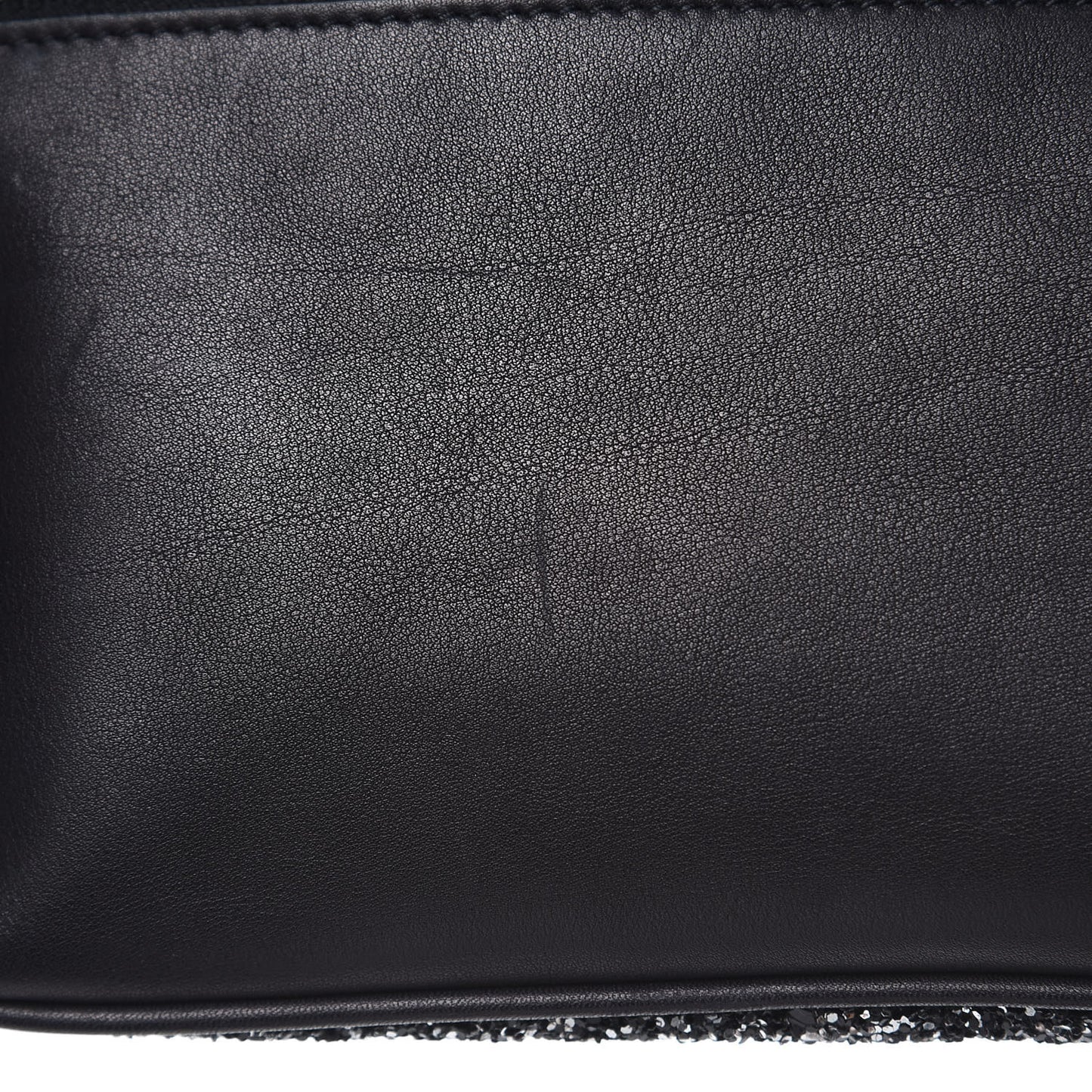 Lambskin Glitter Belt Bag Metallic Black