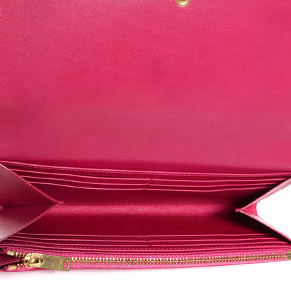 Saint Laurent Calfskin Classic Large Marquage Flap Wallet Pink 5 of 7