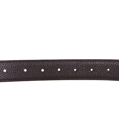 Hermes Box Togo 32mm H Belt 95 Black Chocolate 3 of 4